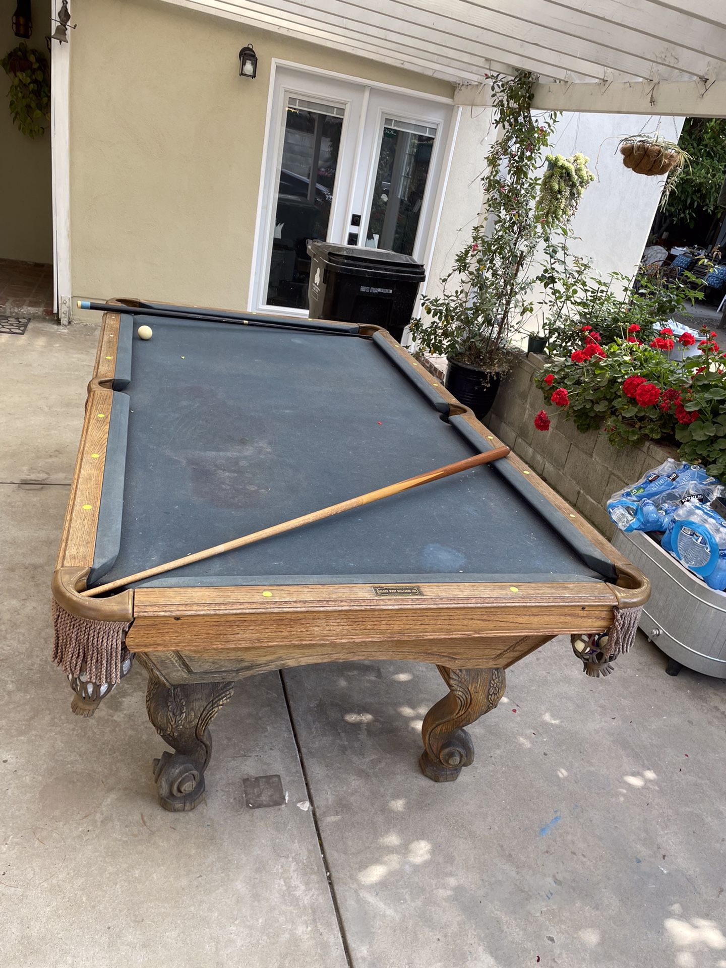 Custom Pool Table + Balls & Pool Cues made in LA