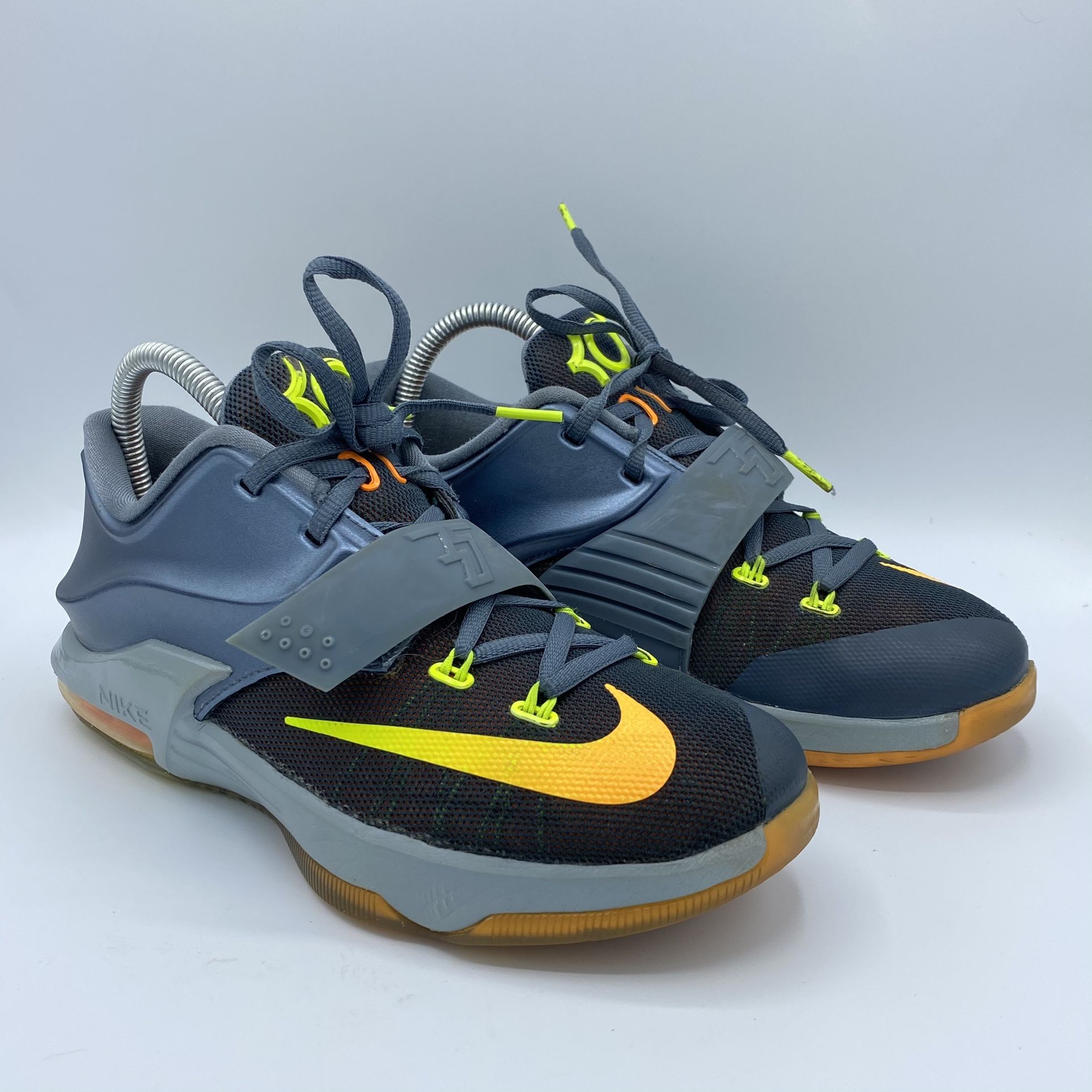 Nike KD VII 7 Blue Graphite Volt Citrus Grey # 669942-402 Shoes Size 6Y