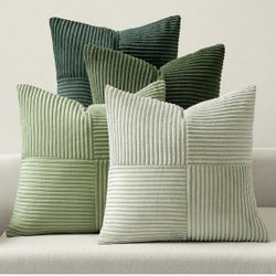 MIULEE Spring Green Decorative Throw Pillow Covers 20x20 Inch Set Of 4