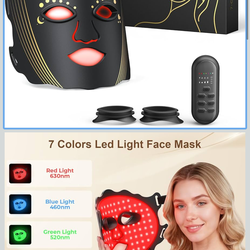 Red Light Therapy for Face, Led Face Mask Light Therapy with Rechargeable Remote, LED Face Mask Light Therapy at Home, Comfortable Red Light Therapy M