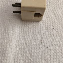 Landline Telephone Adapter Plug, Older 4 Prong To RJ-11 Modular Or Modem. East Or West