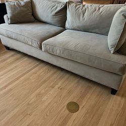 Grey Velvet Material Couch