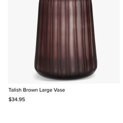 ✨ Brand new brown / Maroon  glass vases – tags still on!