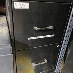 Small 2 Drawer Filing Cabinet Black