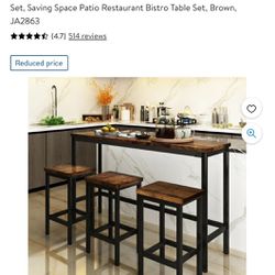 Table Set ( 1 Table and 3 Stools )