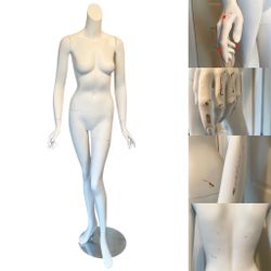Display Headless White Adult Female Full Body Mannequin - Height 5’7 With Base