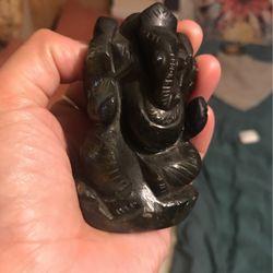 Elephant Natural Labradorite Stone Statue