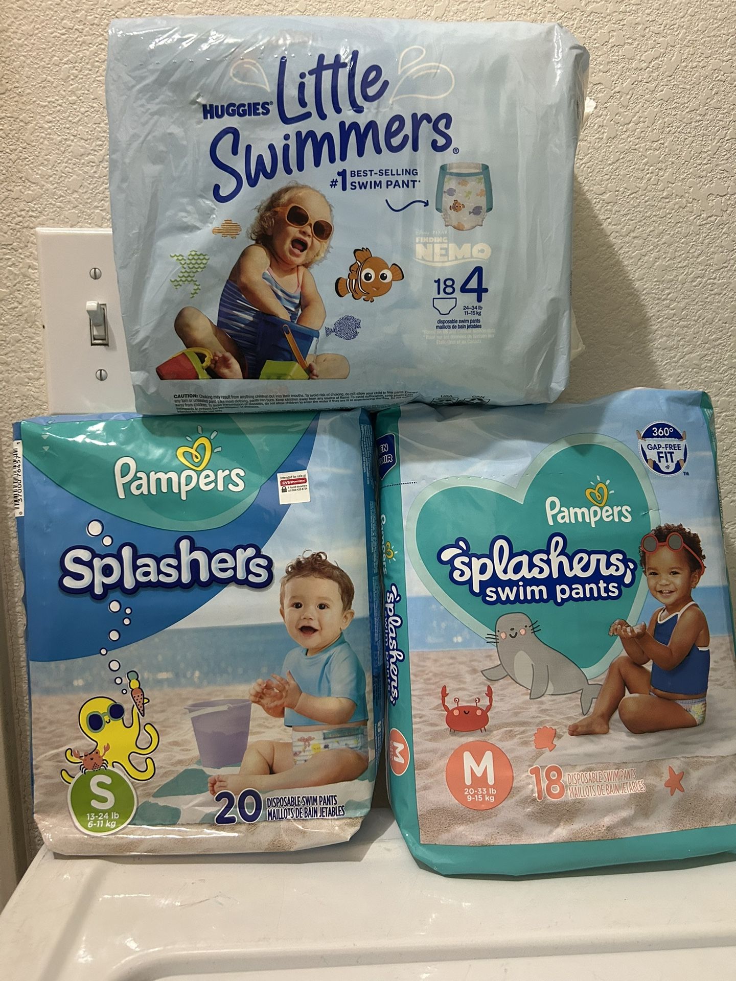 Huggies Little Swimmers Or Pampers Splashers (Diapers) $6 Each