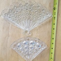 Crystal Fan Shaped Dishes
