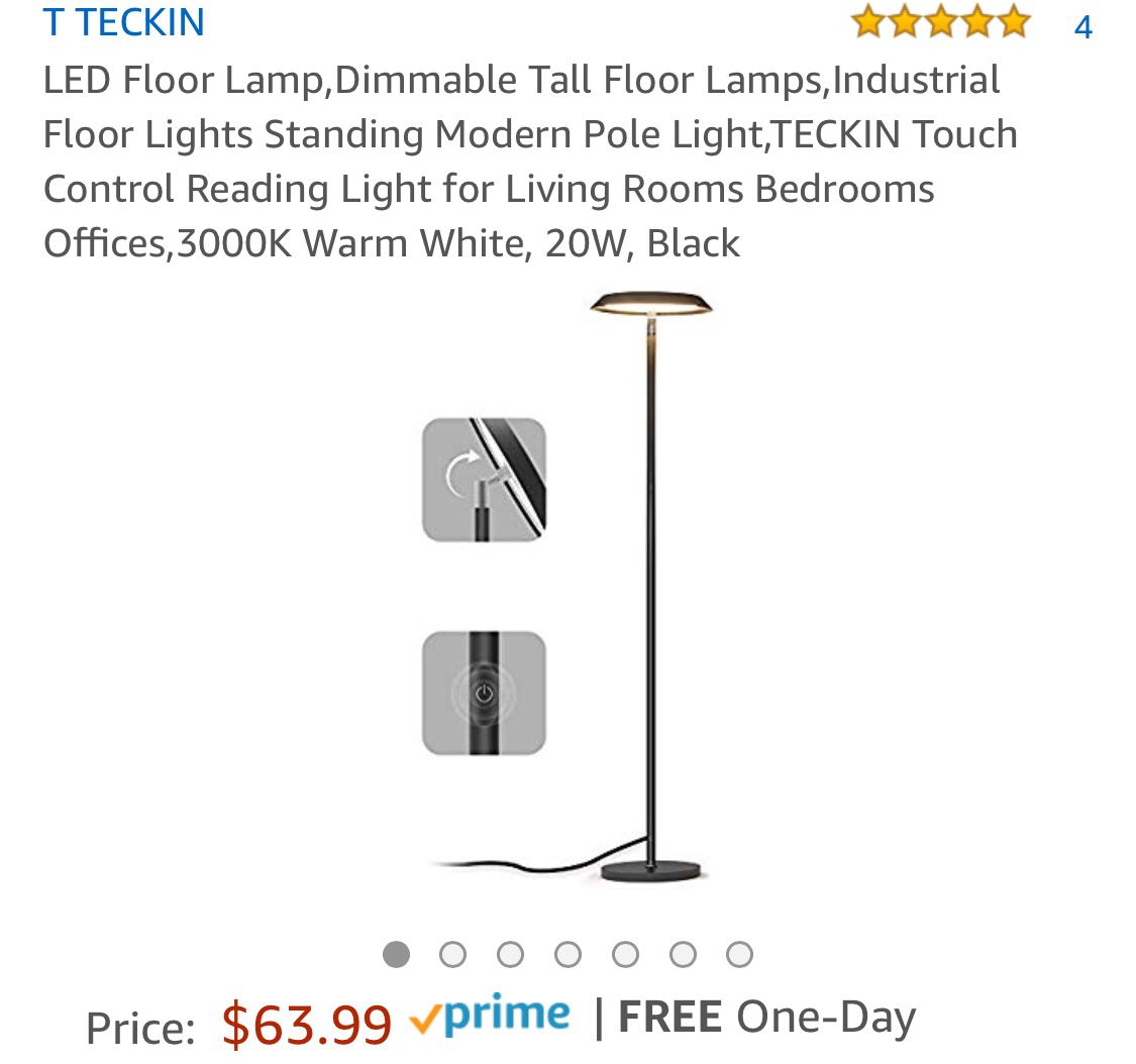 LED Floor Lamp,Dimmable Tall Floor Lamps