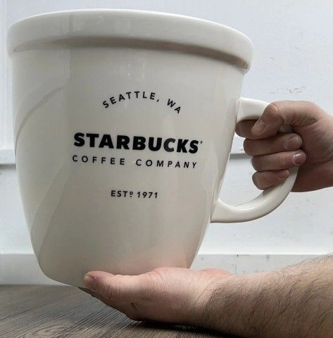 Rare 2016 Giant Starbucks 138oz. Abbey Classic Coffee Mug
