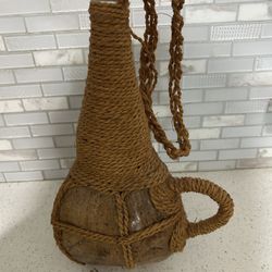 Very unique wrapped coconut bottle