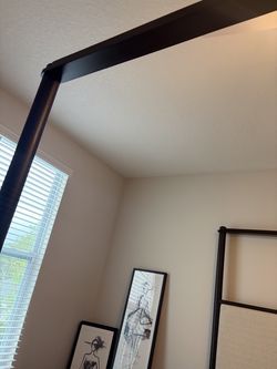 King Canopy bed dark brown