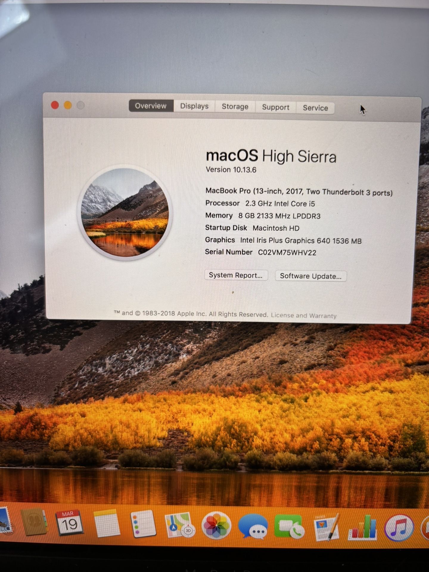 MacBook Pro 13” (2017) - Needs Battery Replacement
