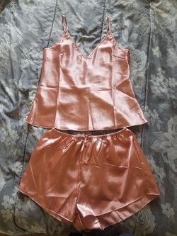 Rose Pink Satin Pjs