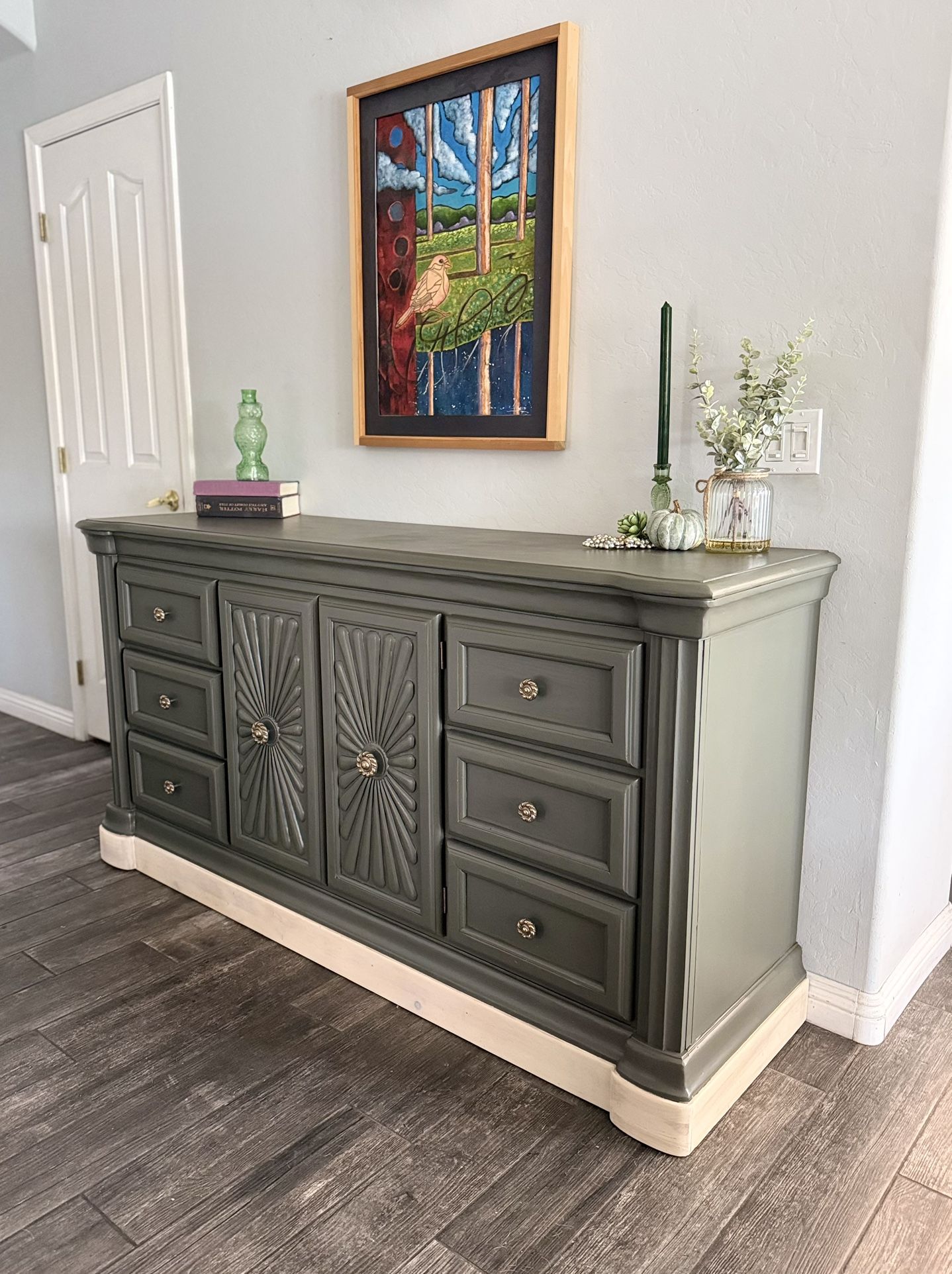 Vintage Green Dresser 