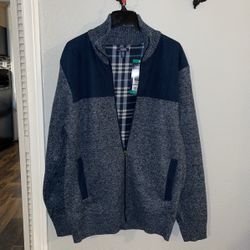 Izod Full Zip Lined Sweater ** (48)