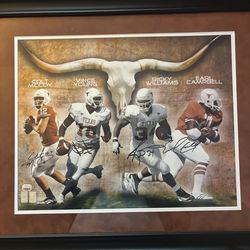Texas Longhorn Legends Signed Artwork