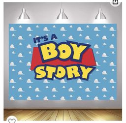 It’s A Boy Story Backdrop