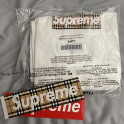 supreme burberry box logo t shirt