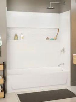 NexTile 60 in. W x 30 in. Bathtub set RH (Walls + tub)