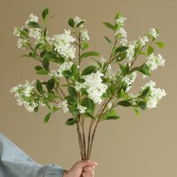Realistic white Osmanthus Artificial Bouquet 