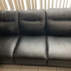 3 Piece Black Sofa Set