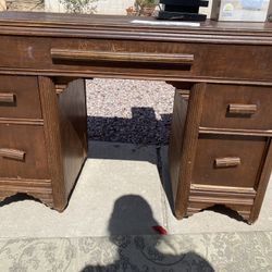 Antique Wood Desk Or Dresser 