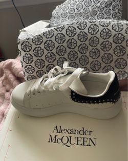 Alexander McQueen Oversized Sneakers White Black Studded
