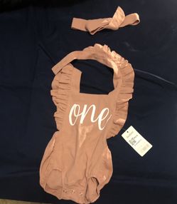 Mini first birthday babygirl outfit
