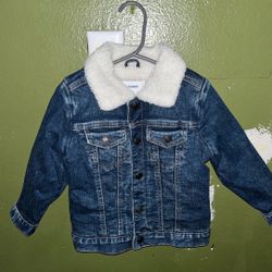 Toddler Sherpa Jean Jacket (size 3t)