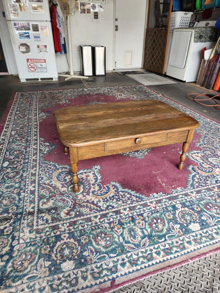 36 x 24 x 15" tall, decent coffee table