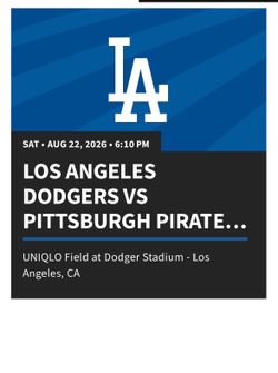 Two dodger tickets