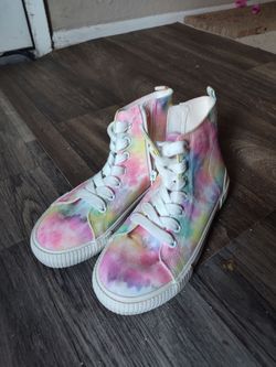Tie-Dye High-Top Canvas Sneakers