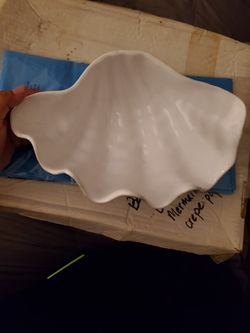Plastic seashell bowl