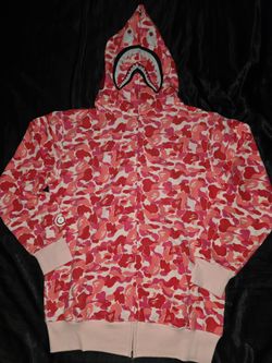 BAPE Shark ABC Camo Full Zip Hoodie, Pink, Size L & XL