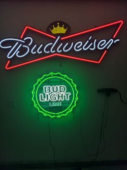 Lighted Beer sign Budweiser Bud light
