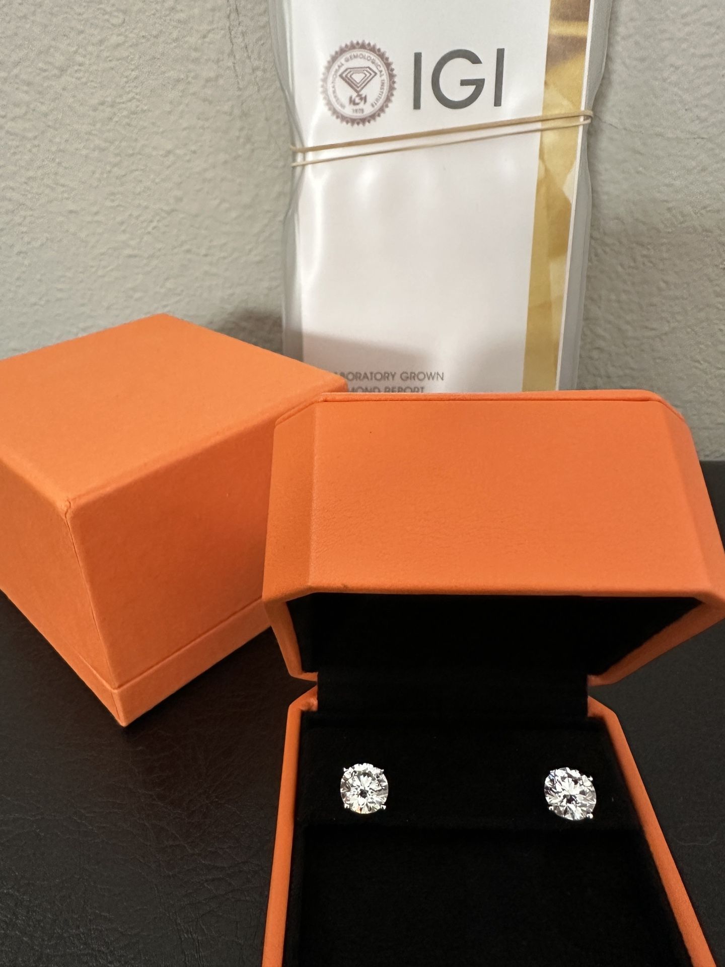 CERTIFIED 6.1 Carat VVS2 Diamond Earrings (With Paperwork)