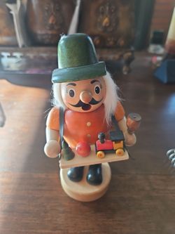 German wooden toy incense smoker