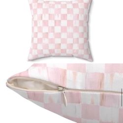 20x20 Rosey Check Pillow Covers 2 Pieces