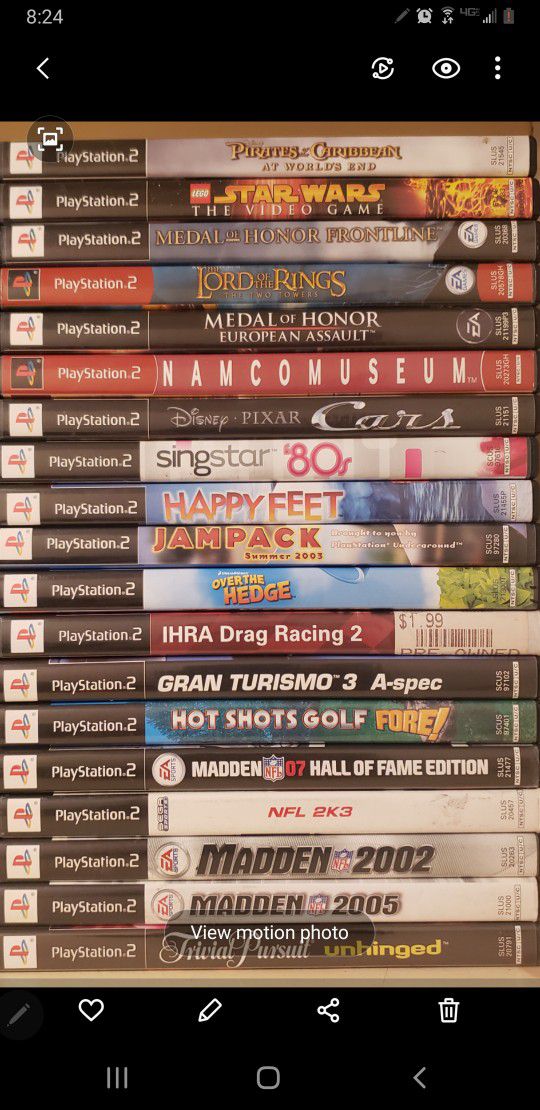 PS2 Games $10 Each Or 3 For $20