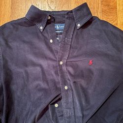Ralph Lauren Classic Fit Long Sleeve Cotton Oxford Button Down Shirt