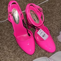 Express Size 8 Heels New Pink Platform 