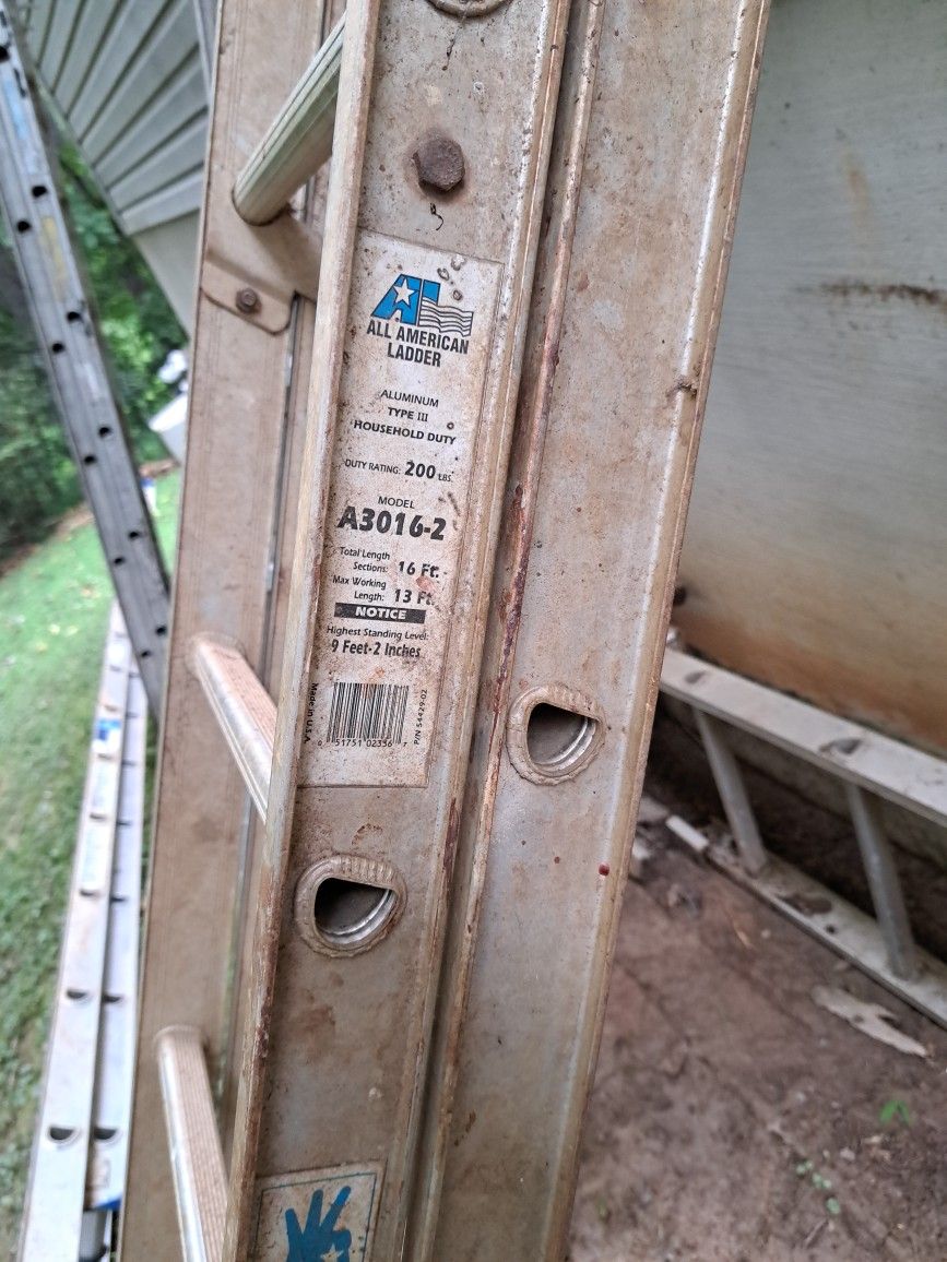 All American Ladder 16FT 200lbs Aluminum