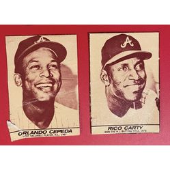 1971 Milk Dud Braves cards