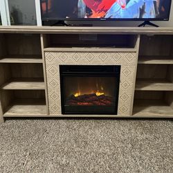 TV stand w/ electric fireplace