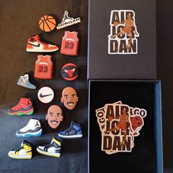 Michael Jordan Jibbitz and Stickers lot 
