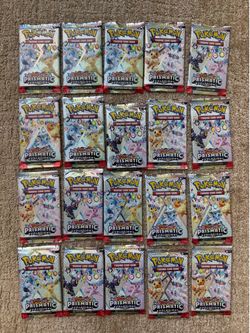 Pokémon Prismatic Evolutions Booster Packs – 20 Sealed Packs