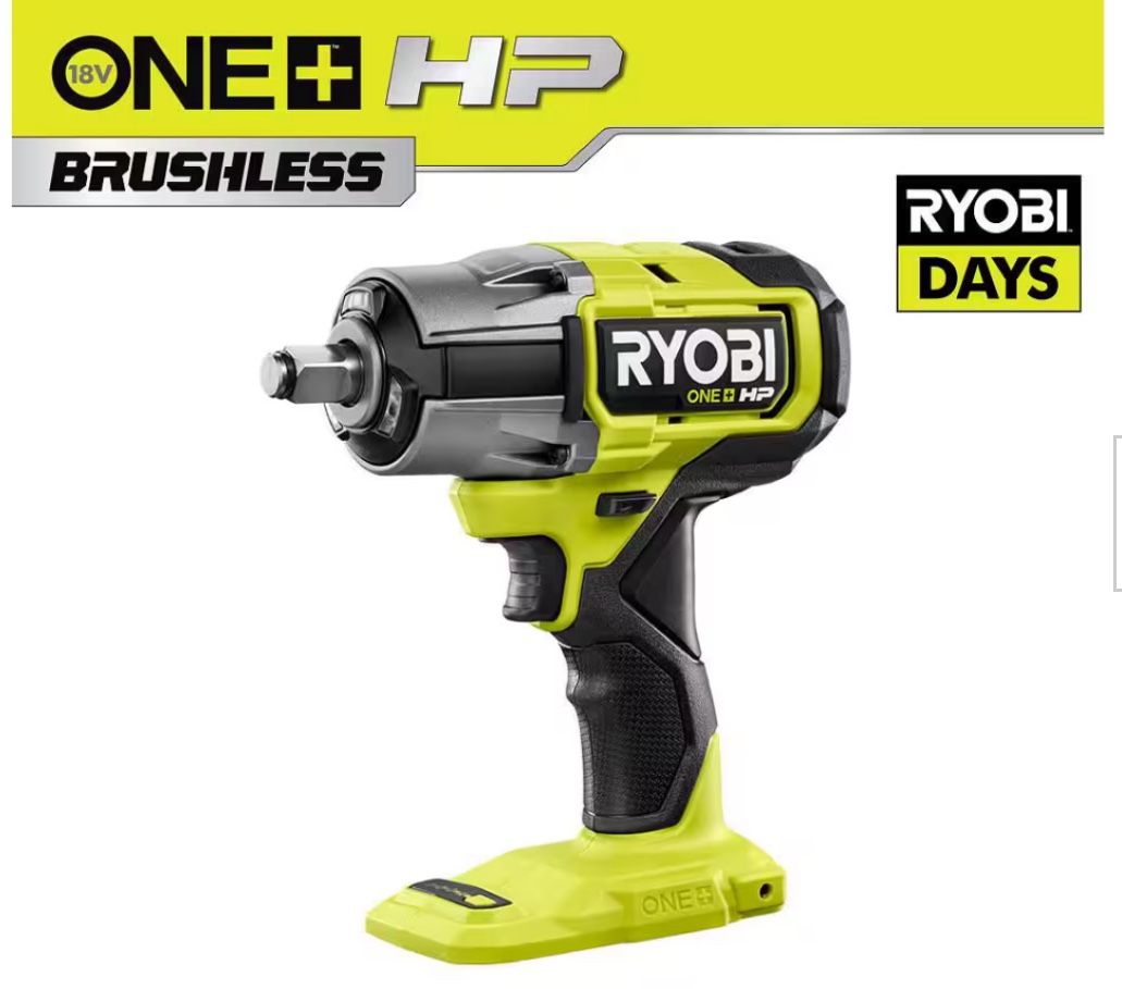 ONE+ HP 18V Brushless Cordless 4-Mode 1/2 in. Impact Wrench And 4 Ah And 2 Ah Batteries Plus Charger
