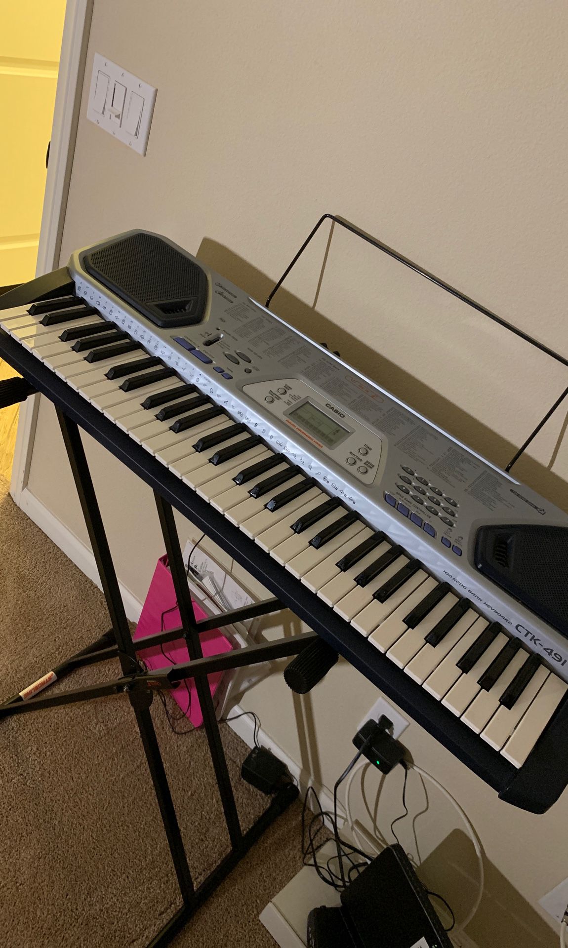 Casio Keyboard 36 keys CTK-491 model with stand